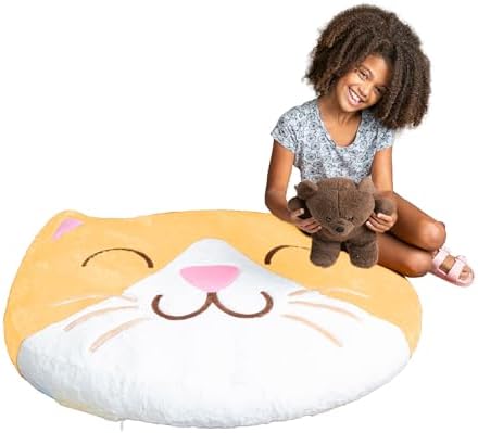 BigMouth Kitten Inflatable Floor Pillow - Soft Plush for Kids