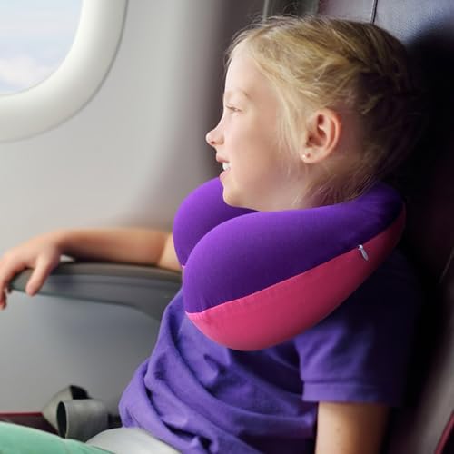 COOLBEBE Kids Travel Neck Pillow Pinkish Purple