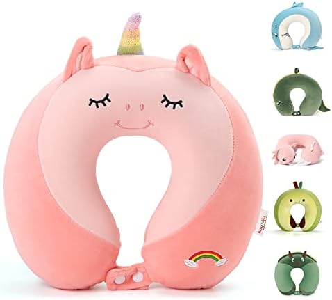 Niuniu Daddy Unicorn Travel Neck Pillow with Memory Foam