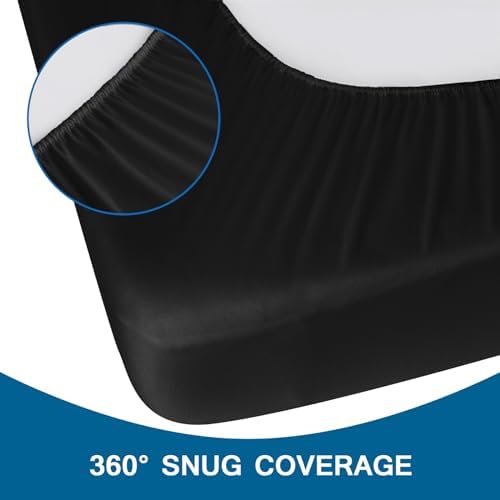 Coldwind Twin Fitted Sheet Black 39x75
