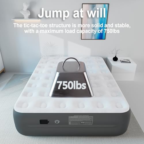 AirOutelle Queen Air Mattress with Rechargeable Pump - 18 Gray