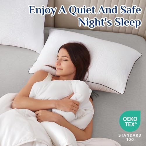JOLLYVOGUE Bed Pillows Set of 4 Cooling Supportive Hotel Collection