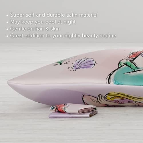 Disney Little Mermaid Ariel and Rapunzel Reversible Pillowcase 20x30