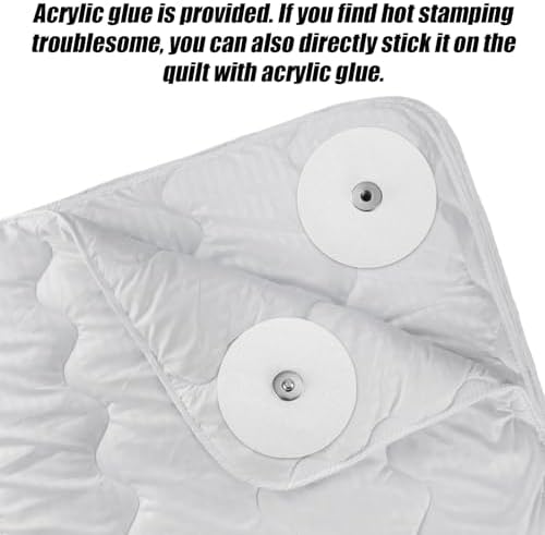 16pcs Duvet Snaps with 20 Acrylic Stickers for Secure Comforter Hold
