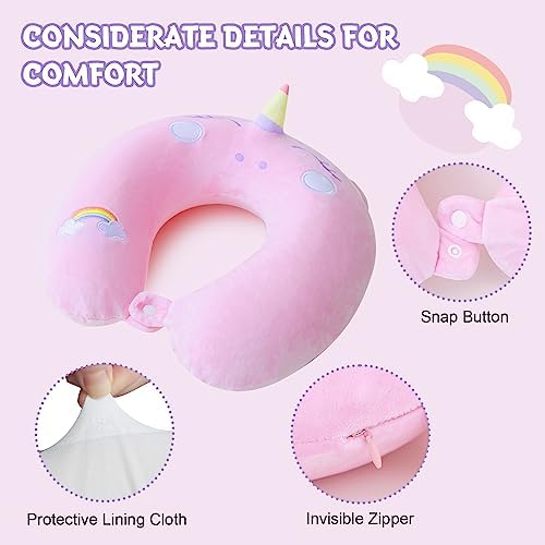 Cirorld Travel Pillow for Kids with Sleep Mask
