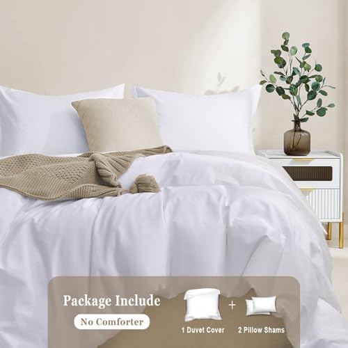 100 Cotton Duvet Cover Set Hidden Zipper QueenFull