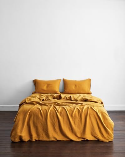 Bed Threads Linen Duvet Cover - Turmeric TwinTwin XL
