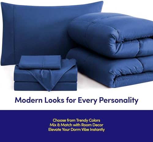 Sweet Home Collection Dorm Room Comforter Set 7 Piece Full