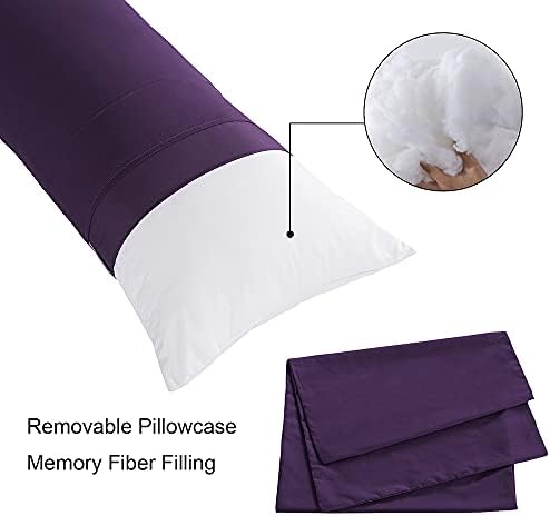 ELNIDO QUEEN Body Pillow - 20x54 Inches Purple