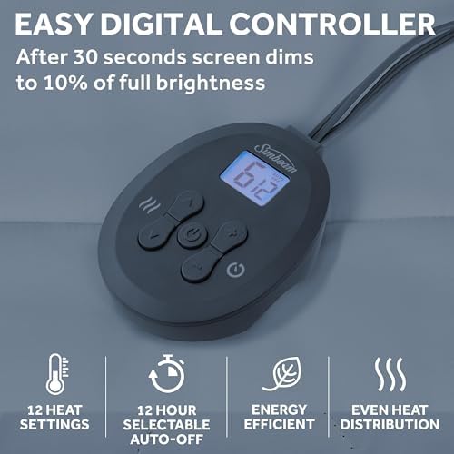 Sunbeam Heated Mattress Pad with 12 Heat Settings 1