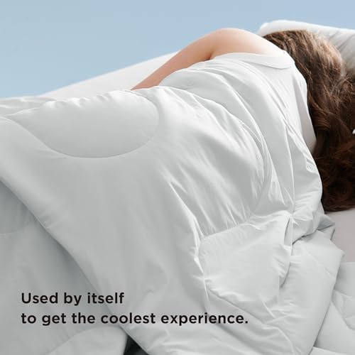Bedsure Cooling Blanket - Queen Size 90x90 Inches Grey