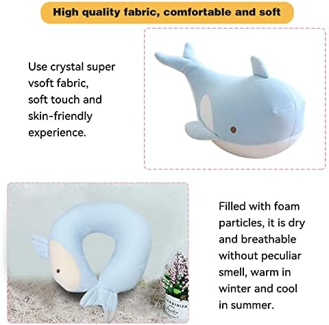Blue Whale Kids Travel Pillow - 2-in-1 Deformable Neck Support