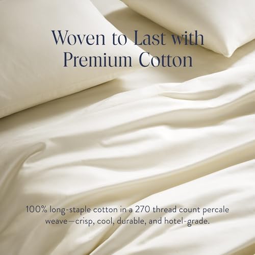 Brooklinen Luxury Percale Duvet Cover - Cream