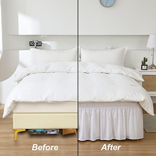 MEILA Wrap Around Bed Skirt with Three Fabric Sides
