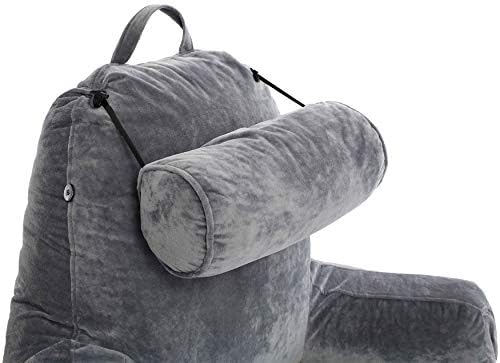 Husband Pillow Medium Dark Grey - Reading and Bed Rest Pillow