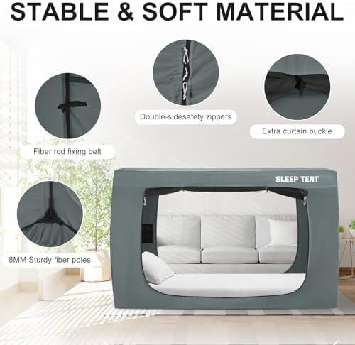 YAVIL Bed Tent for Kids and Adults Blackout Privacy Space