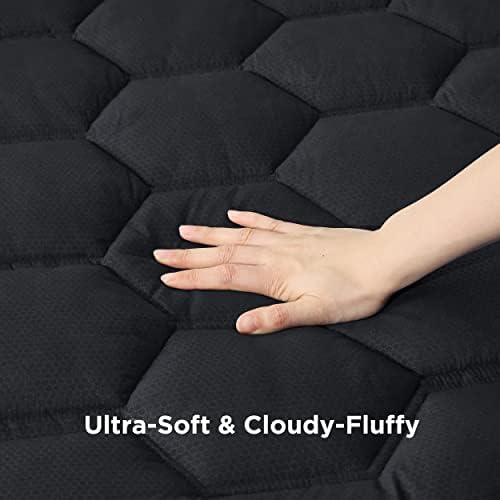 Bedsure Twin XL Mattress Pad - 39x80 Inches Soft Supportive Deep Pocket Black