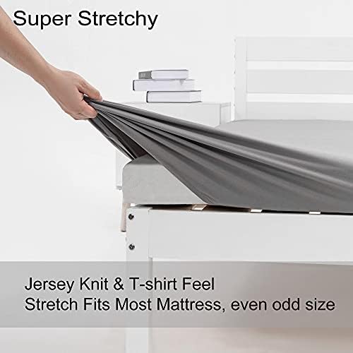 NY HOME Cot Fitted Sheet - 4-Way Stretch No Slipping Soft Comfort