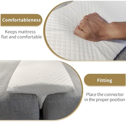 12 X 76 Twin to King Bed Converter Kit with Washable Cover White