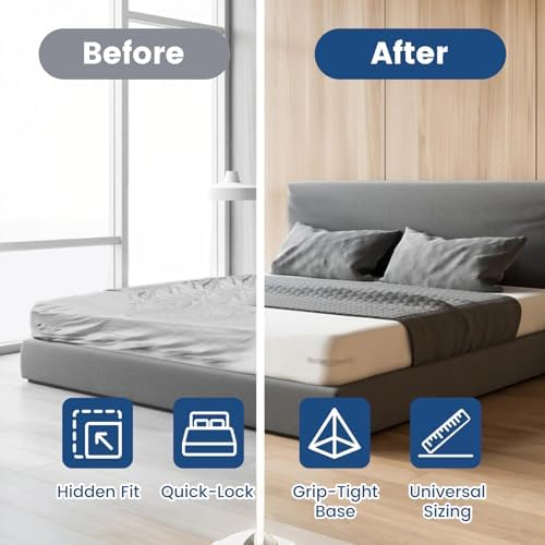Yikorqu 4PCS Bed Sheet Holders for Corners - Gray