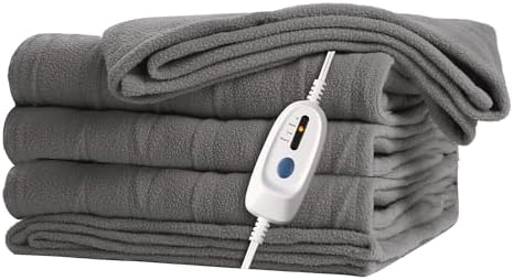 McJaw Electric Heated Blanket 72x84 Ash Grey