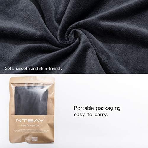 NTBAY Velvet Pillowcases 2 Pack 20x30 Inches Charcoal Grey
