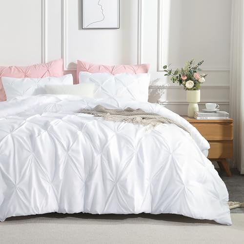 Andency White Queen Comforter Set 3 Piece
