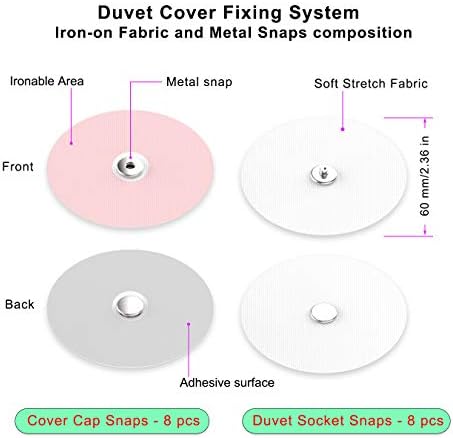 HX AURIZE Duvet Cover Snaps Metal 16 Pcs