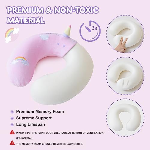 Cirorld Travel Pillow for Kids with Sleep Mask