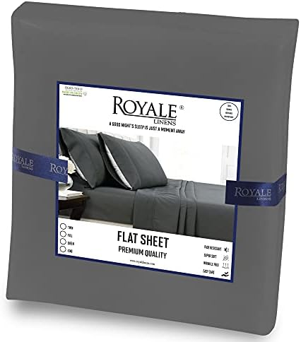 ROYALE LINENS Twin XL Flat Sheet - Ultra Soft Brushed Microfiber