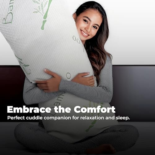 OMEO Bamboo Rayon Body Pillow for Side Sleepers