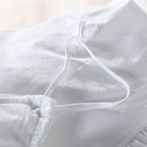 QSH White Ruffle Twin Duvet Cover Set 3 Pieces