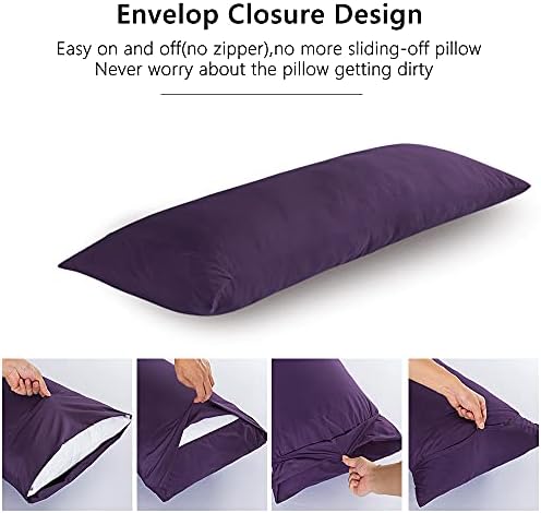 ELNIDO QUEEN Body Pillow - 20x54 Inches Purple