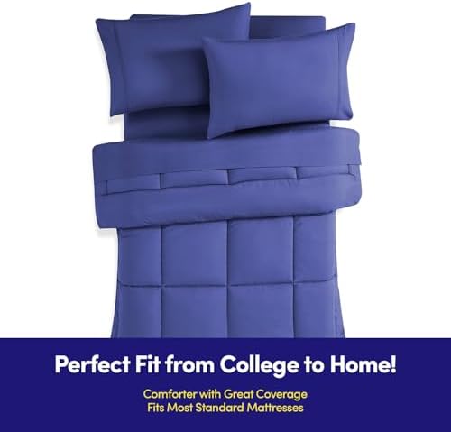 Sweet Home Collection Dorm Room Comforter Set 7 Piece Full