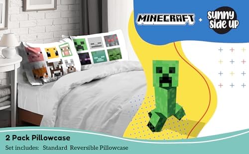 Sunny Side Up Minecraft Mobs Reversible Pillowcases