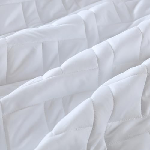 HORIMOTE HOME Quilt Set Twin Size White Diamond Pattern