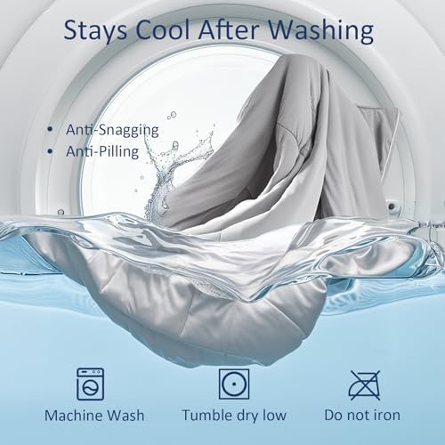 Vine Voice Cooling Blanket Queen Size - 90x90 Silver Gray