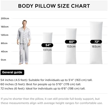 Acanva Fluffy Body Pillow Insert 20x72 White