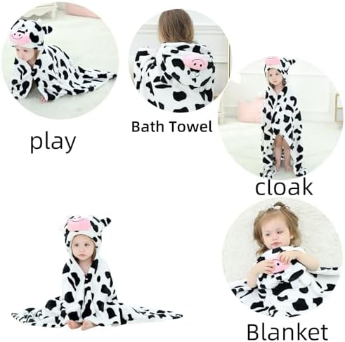 Arkwida Baby Hooded Towel with Hood Flannel Blanket for Kids
