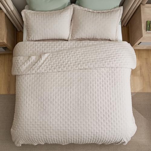 Bedsure King Quilt Set - Ultra Soft Breathable Anti-Static All-Season Bedding Set