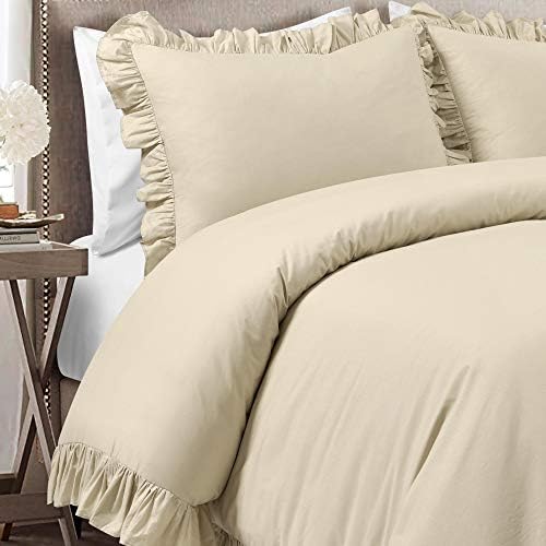 Lush Decor Reyna Ruffle Blanket King Size Wheat