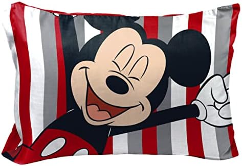 Jay Franco Disney Mickey Mouse Stripe Pillowcase 2 Pack