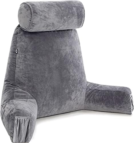 Husband Pillow Medium Dark Grey - Reading and Bed Rest Pillow