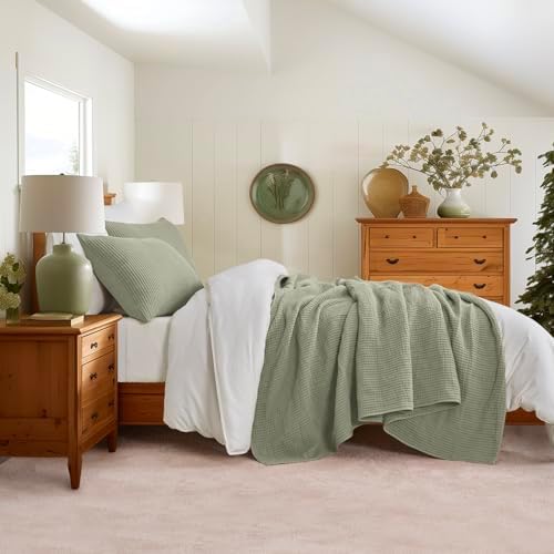 EVERGRACEHOME Cotton Coverlet Set King Size 3 Pieces