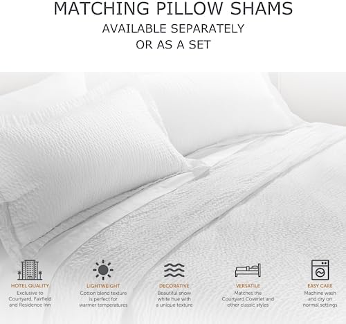 Courtyard by Marriott Textured Coverlet - White Queen