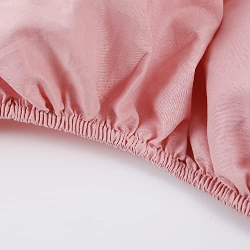 NHNHN Fitted Sheet Twin Blush - Soft Microfiber - Shrinkage Fade Resistant