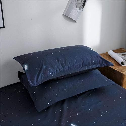 HYPREST Queen Duvet Cover Set 3pcs Star Moon Galaxy Patterned