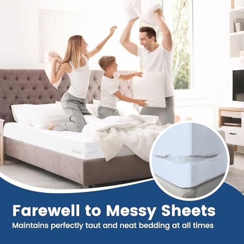Yikorqu 4PCS Bed Sheet Holders for Corners - Gray