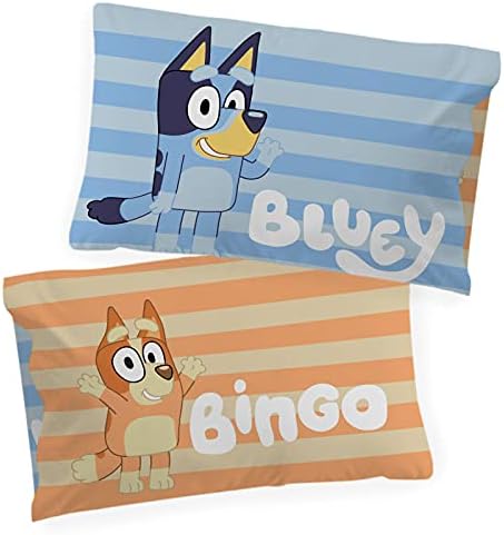 Jay Franco Bluey Hello Pillowcase - Reversible Kids Bedding