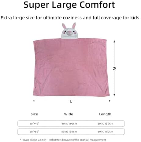 Arkwida Baby Hoodie Towel with Hood Flannel Blanket for Kids